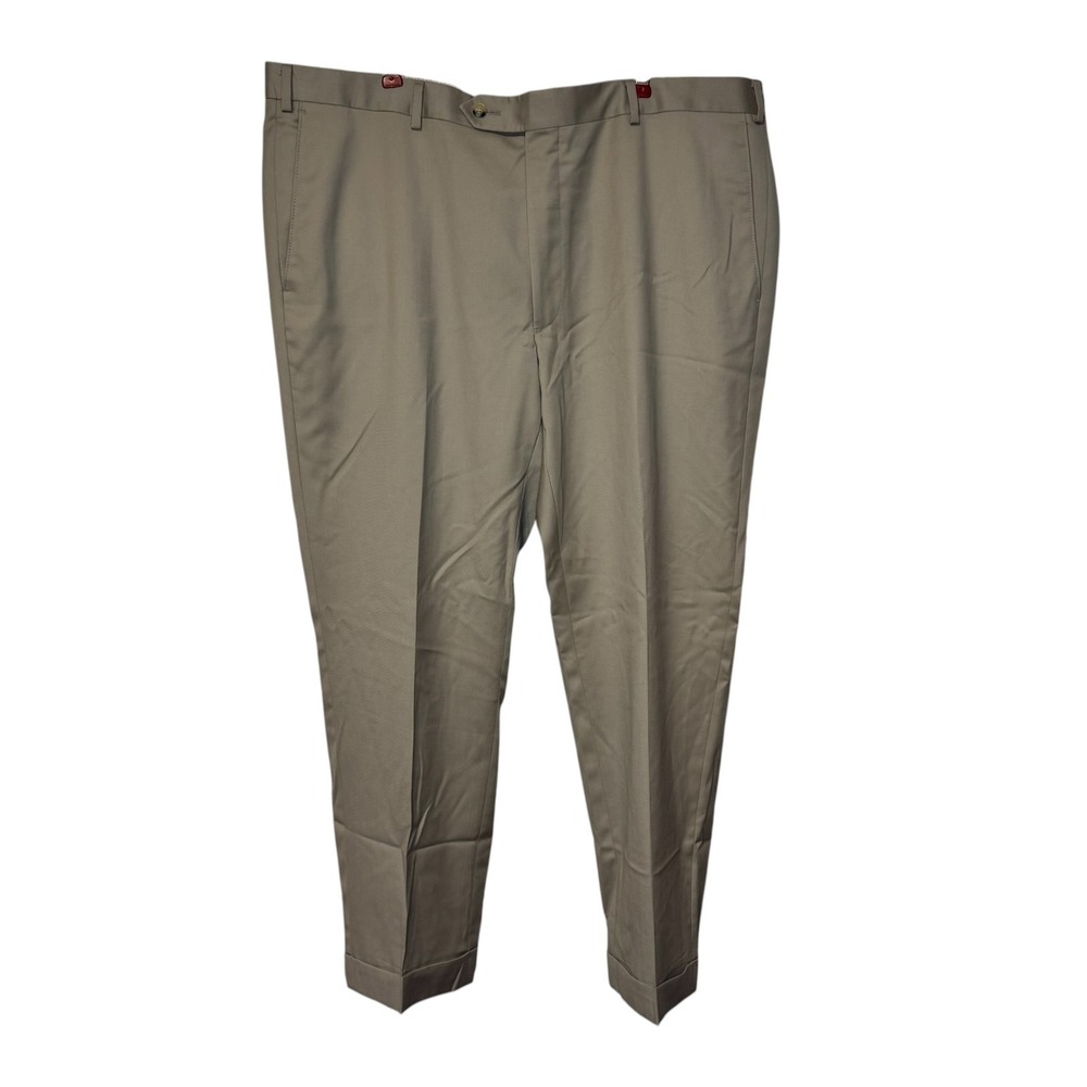Samuelsohn Dress Pants Super 110's Wool Lightweight Straight Fit Tan 42R‎ NWT